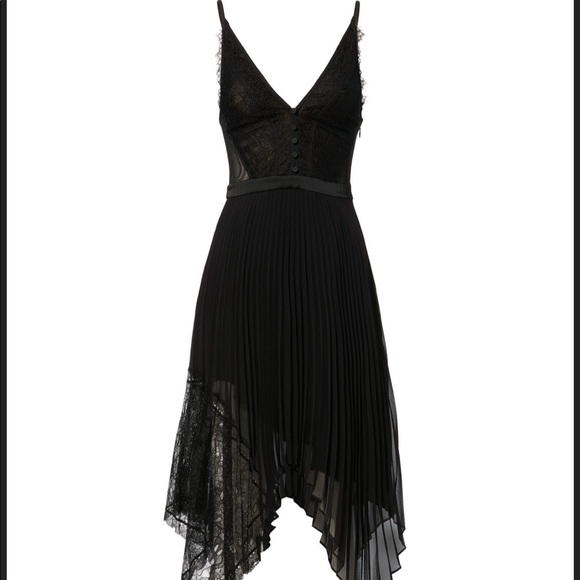 Jonathan Simkhai pleated lace dress size 8 - Picture 2 of 11